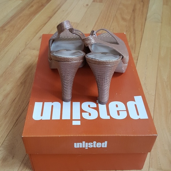 Unlisted Open-toe Heels - Champagne/Tan - Picture 3 of 4